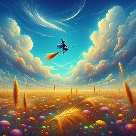 🧹 mit dem Besen über ein Feld geflogen