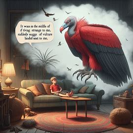 🛋️ Riesiger Geier mitten im Wohnzimmer