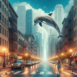 🐬 🛣️ Delfin auf Straße begegnet