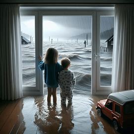 Flut bis in Wohnung