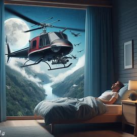 🚁 Hubschrauber am Fenster