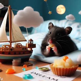 ⚫️ 🍴 schwarzer essender hamster