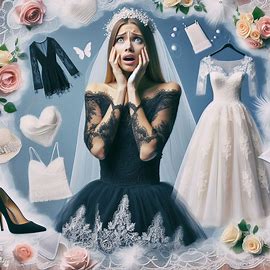 ⚫️ 👗 Schwarzes durchsichtiges brautkleid