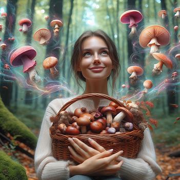 🍄 viele herrliche pilze im wald sammeln