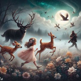 🦌 Hirsch und Rehkitz auf der Flucht