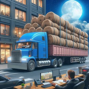 🔵 blauer Lastwagen