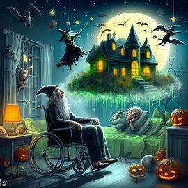 böse Hexe auf dem Dachboden