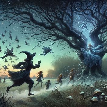 Verfolgung durch Hexe