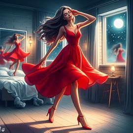 🔴 👗 Rotes Kleid