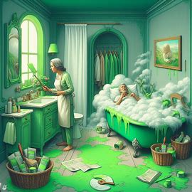 🟢 Badezimmer in grün.