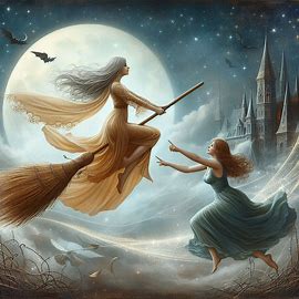 🧹 Auf Besen fliegen