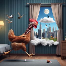 Kopfloses Huhn. Nachbar. Claire 