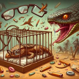 🐍 🦎 Schlange frisst Eidechse