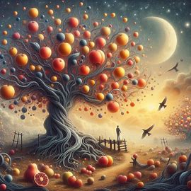 🌳 exotischer Baum mit exotischen Früchten