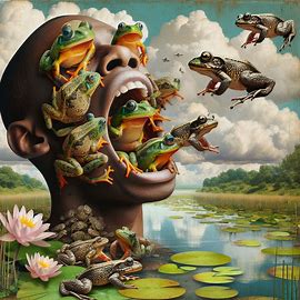 🐸 👄 Kröte Frosch im Mund