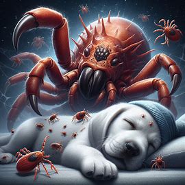 Haustier hat Parasiten