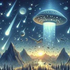 🛸 ✈️ 🏔️ Ufos am Himmel, Flugzeuge stürzen hinter Berg ab