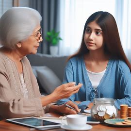 Frau bittet um Hilfe