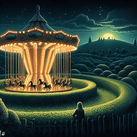 Kettenkarussell im Dunkeln