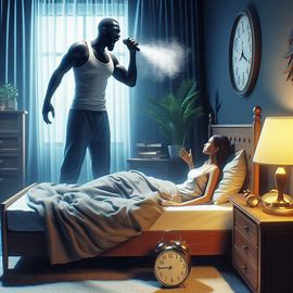 ⚫️ 🛌 Schwarzer Mann am Bett