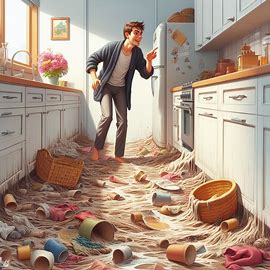 🍳 schmutziger Küchenboden