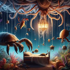 🦂 🐢 Übergroße/r Spinne, Skorpion und Schildkröte hängen am seidenen Faden (an meiner