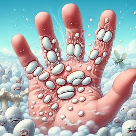 👐 Drei weiße Bohnen in der linken Hand